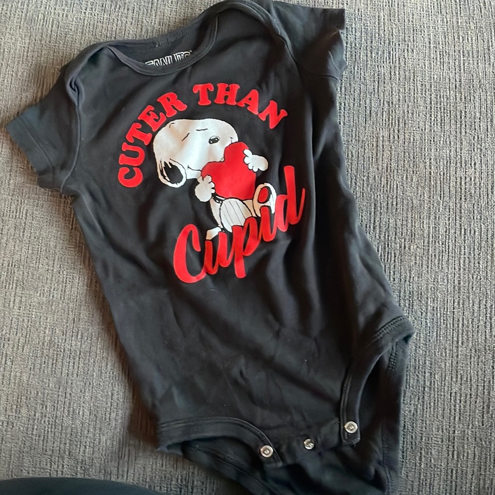 Cuter than Cupid Snoopy onesie